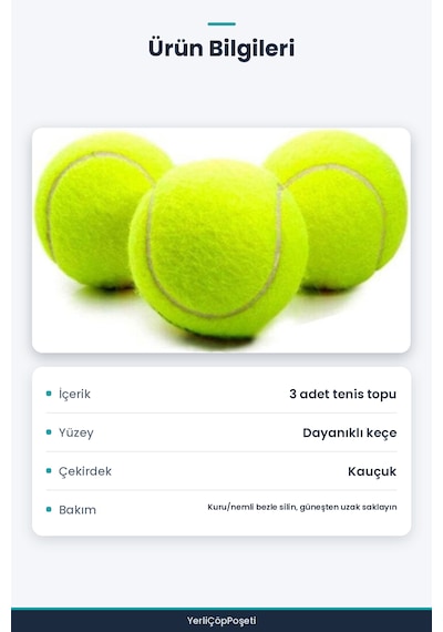 Tenis Topu Seti - 3'lü Paket - Keçe Kaplama