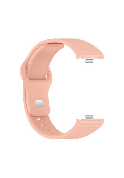 Redmi Watch 6 Silikon Kordon Tırtıklı Suya Dayanıklı Tasarım Pembe
