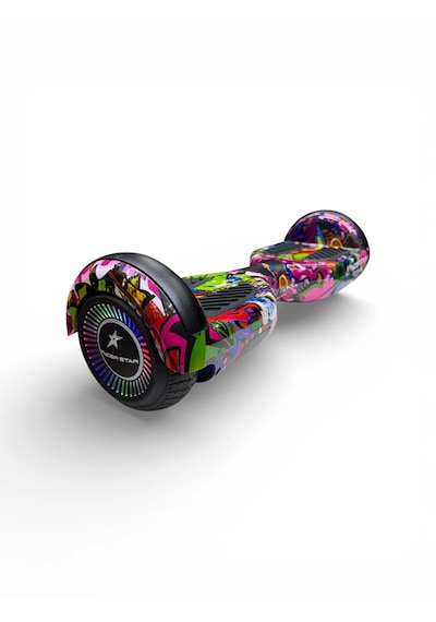 Elektrikli Kaykay Hoverboard Bluetooth Hoparlörlü 6.5 Inch Otomatik Akıllı Denge RS-S5 -Grafiti Mix