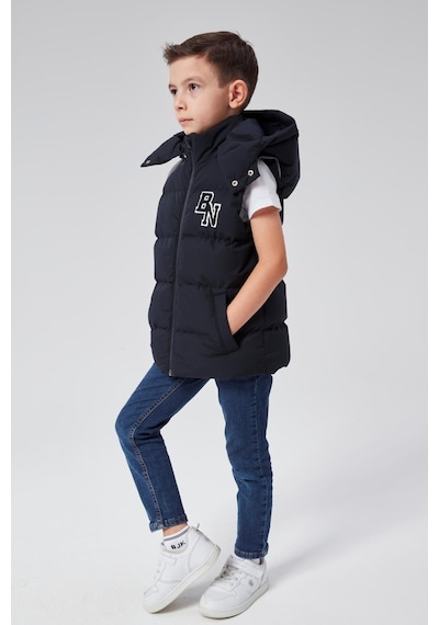 Benitto Kids Kapüşonlu Erkek Çocuk Şişme Yelek 51310 Lacivert