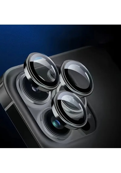 Iphone 16 Pro / 16 Pro Max Uyumlu Kamera Lens Koruyucu Siyah