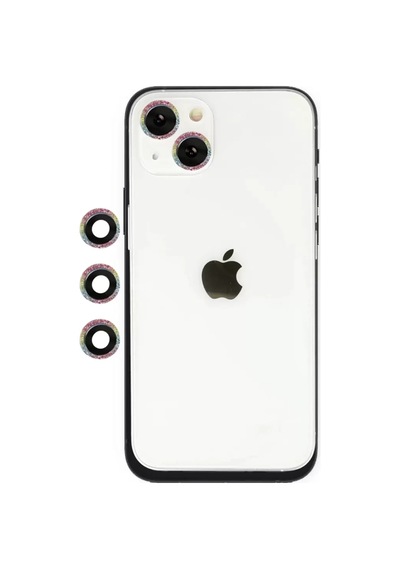 Newface Apple İphone 14 Shine Kamera Lens - Rainbow Gökkuşağı