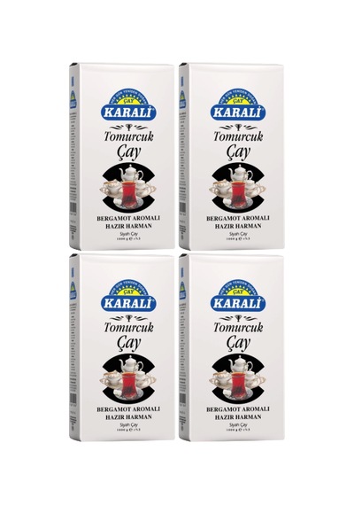 Karali Tomurcuk Bergamot Aromalı Dökme Çay 1000 Gr X 4 Adet