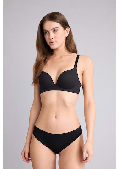 Defacto Micro Kaplı Pedli Balensiz Tişört Bra G9517ax26smbk81 Siyah-bk81