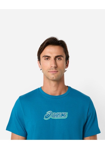Asics Asıcs Logo Graphıc Tee Erkek Yeşil Kısa Kollu Tshirt 2031f334-400