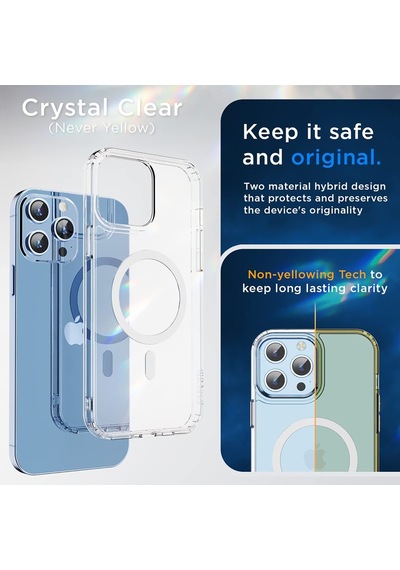 Apple Uyumlu iPhone 13 Pro Kilif 6.1 Inç Seffaf Magsafe Kamera Korumali 556399814