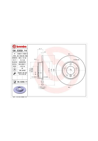 Brembo Fren Dıskı On Bmw E36 91 98 Z3 95 03 IS00-BREMBO 08535914