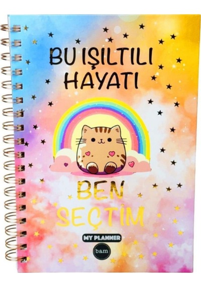 Bu Işıltılı Hayatı Ben Seçtim Tasarımlı Konuşan Ajanda Çok Renkli