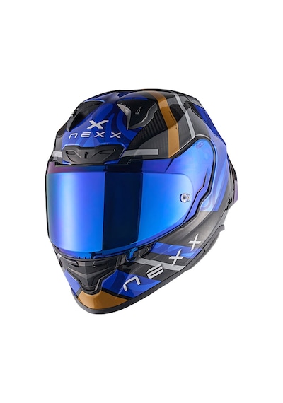 Nexx X.r3r Swırl Karbon Mavi Kask Mor