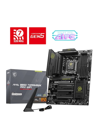 Msı Mb Mag B850 Tomahawk Max Wıfı AM5 DDR5 8400MHZ(OC) HDMI 4x M.2 USB 10Gbs 5G LAN WI-FI 7 ATX Anakart