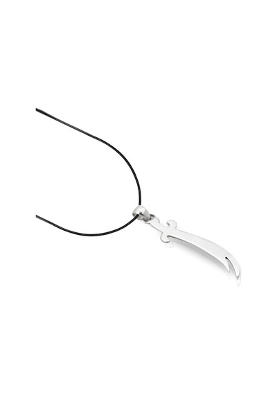 Oya Silver İnce Parlak Hz. Ali Zülfikar Kılıcı Zarif Gümüş Kolye Ucu 5x1.1cm Oyot338