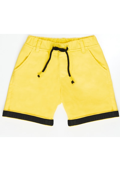Denokids Mushi Sarı Erkek Çocuk Gabardin Şort Çok Renkli