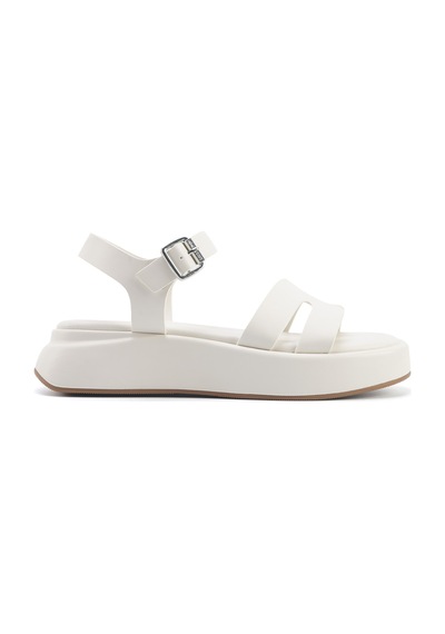Nine West Velart 5fx Kırık Beyaz Kadın Kalın Taban Sandalet 000000000101948143 Beyaz
