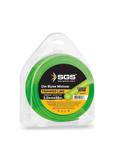 Sgs Çim Biçme Tırpan Misinası - Yuvarlak - 3.0 Mm. - 56 Mt.