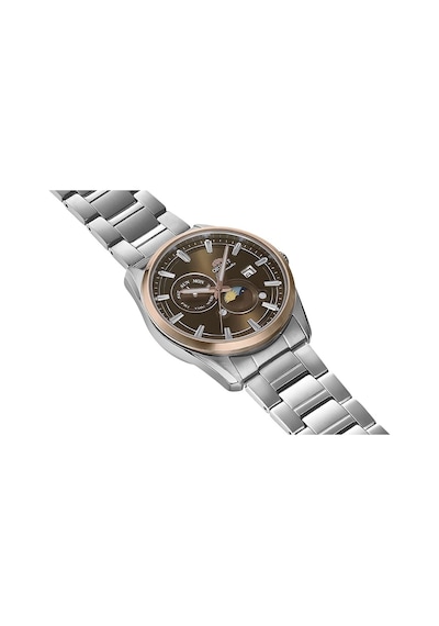 Orient Sun&moon Ra-ak0313y30b Kurmalı Otomatik Çelik Gri Kahverengi Kadran Safir Cam 42 Mm Erkek Kol Saati