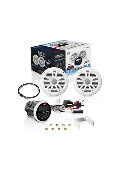Boss Audio Systems Mckgb350W.6 Usb Aux Girişli Bluetoothlu Hoparlörlü Marin Teyp Seti