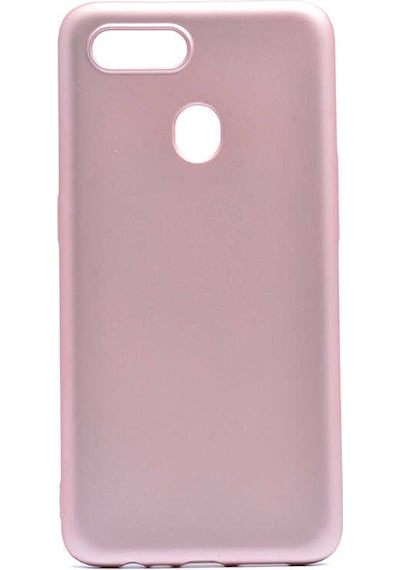 Noktaks - Oppo Ax7 Uyumlu - Kılıf Mat Soft Esnek Premier Silikon Kapak - T7086 - Rose Gold Rose Gold