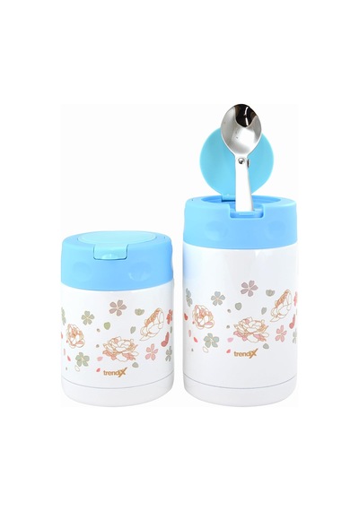 Çelik İçli Termos 500 Ml Mavi Çelik Kaşık İle Tx-6129 Çok Renkli