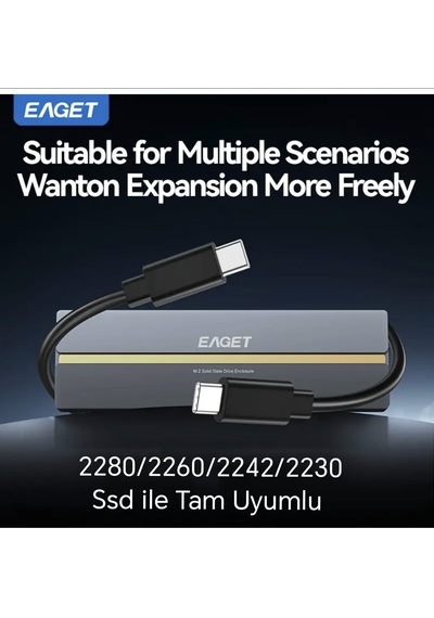 Eaget 20gbps M.2 Nvme Ssd Kutusu Ce Lisanslı 2280/2260/2242/2230