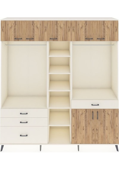 Hyperion Dolap 11 Raflı 4 Çekmeceli 2 Askılı 220x44x243 Aytaşı-çam/aytaşı Çok Renkli Hyperion Dolap 11 Raflı 4 Çekmeceli 2 Askılı 220x44x243 Aytaşı-çam/aytaşı Çok Renkli