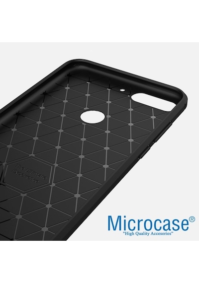 Huawei Y7 2018 London Brushed Carbonfiber Silikon Tpu Kilif+Cam 272058779 - Seçenek / Cam Koruma-Cam Istemiyorum
