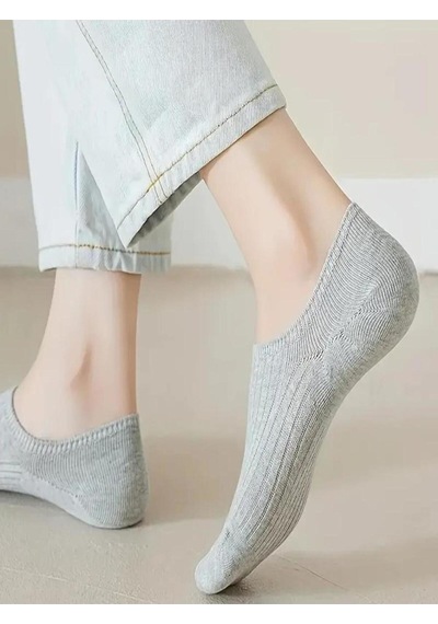 Ozzy Socks 6 Çift Kadın Şık Çizgili Rahat Sneaker Çorap Çok Renkli