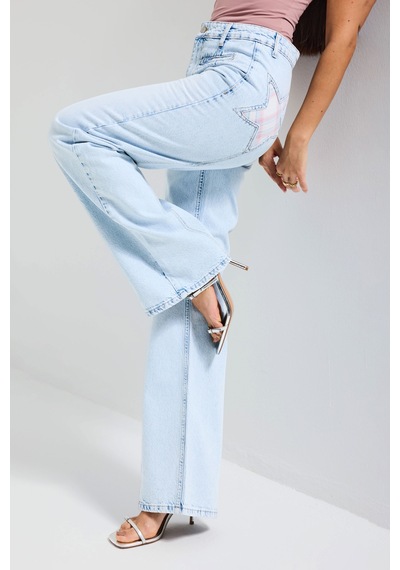 it's basic Kadın Ice 4s6-3 Straight Fit Cep Yıldız Detaylı Özel Tasarım Denim Jean Buz Mavi it's basic Kadın Ice 4s6-3 Straight Fit Cep Yıldız Detaylı Özel Tasarım Denim Jean Buz Mavi