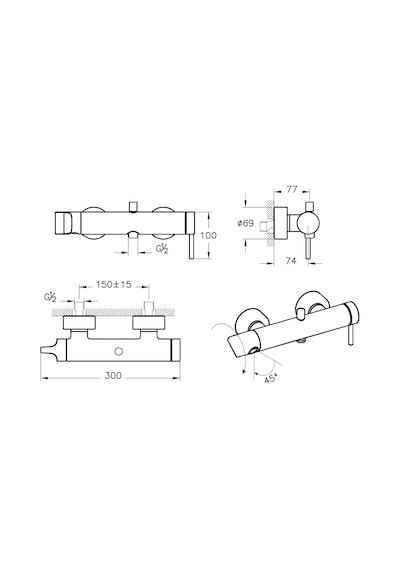 VitrA Origin Banyo Bataryası Bakır A4261926 Bakır