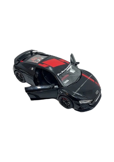 Audi R8 V10 1:24 Diecast Metal Model Araba Koleksiyon Sesli Işıklı Siyah