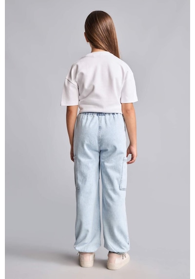 Defacto Jogger Fıt Elastik Bel Jean Açık Mavi Pantolon Erkek Çocuk H7278a826smnm39 Mavi-nm39