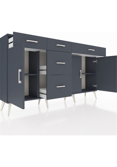 Arges Konsol 2 Raflı 5 Çekmeceli 3 Kapaklı 176x30x99 Antrasit-antrasit Antrasit - Antrasit Arges Konsol 2 Raflı 5 Çekmeceli 3 Kapaklı 176x30x99 Antrasit-antrasit Antrasit - Antrasit