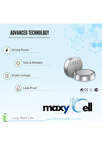 Ag1 Lr621 Alkalin Düğme Pil 1,5v Saatler, Oyuncaklar, Araç Kumandaları, İşitme Cihazları Ve Elektronik Cihazlar İçin Uzun Ömürlü Sızdırmaz Sr621, 164, 364, Gp164 İle Uyumlu 12'li Paket