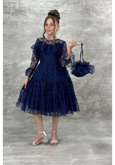 Turuncu Gardrop Yağmur Model Güpür Uzun Kol Çanta Dahil Kız Çocuk Elbise Lacivert Kırmızı Turuncu Gardrop Yağmur Model Güpür Uzun Kol Çanta Dahil Kız Çocuk Elbise Lacivert Kırmızı