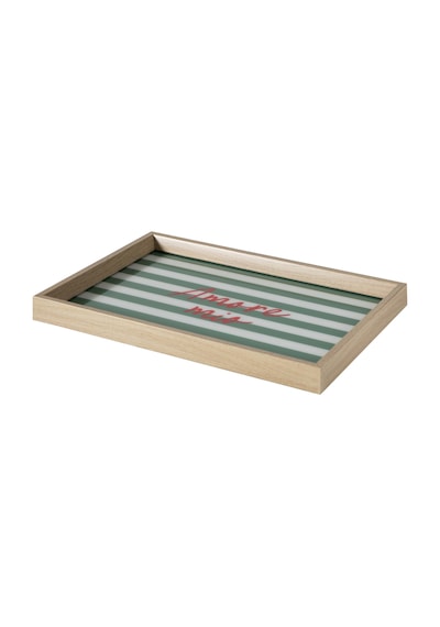 Mudo Home Amore Mıo Dekoratif Tepsi 31x42 Cm Yeşil