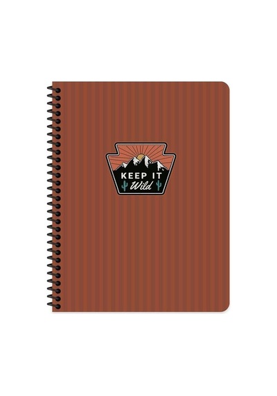 16.5x22.5 Çizgili Defter Outdoor - Turuncu Çok Renkli