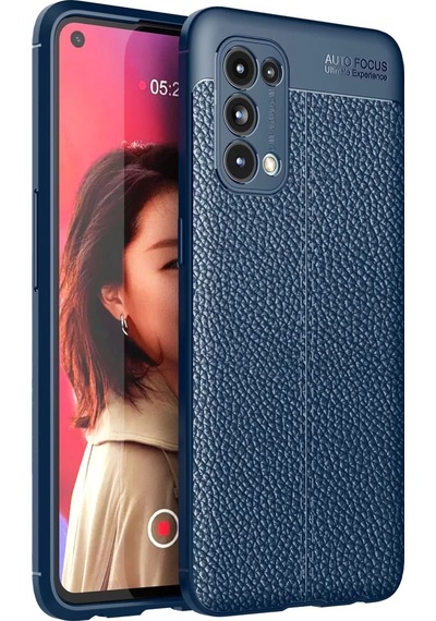 Newface Oppo Reno 5 Kılıf Auto Focus Kapak - Lacivert