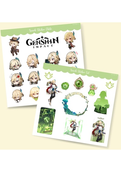 Genshin - Kaveh 2'li Sticker Seti -parlak Kağıt-