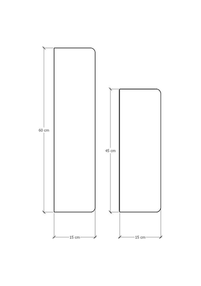 Asra Trend Modern Duvar Rafı DRF-01 %100 MDF 2'li Dekoratif Organizer Kitaplık Antrasit