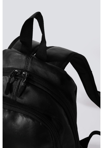 Westbag Hakiki Deri Günlük Sırt Çantası Unisex Siyah Küçük Boy