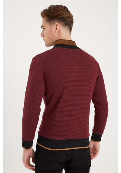 1021 Dewberry Erkek Sweatshırt-bordo Bordo