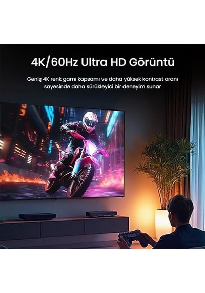 4k Hdmı 2.0 Görüntü Seçici 5 Giriş 1 Çıkış Kumandalı Switch Diğer