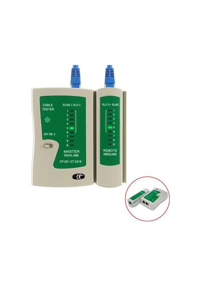 4523 RJ11 RJ45 Cat5 Cat6 İnternet Kontrol Test Cihazı Network Tester