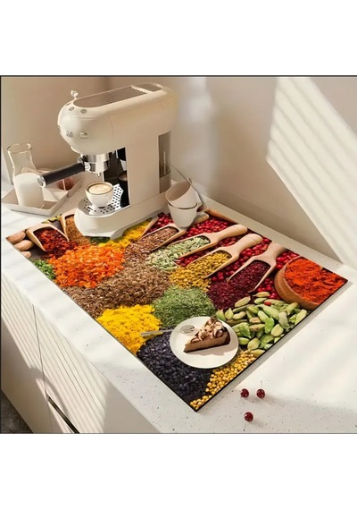 55 Cm X 45 Cm Aktar Tasarımı Tezgah Üstü Bulaşık Kurutma Matı Bulaşıklık Kurutma Örtüsü Silikon Çok Diğer