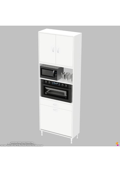 Modilayn Ece Fırın Bölmeli Kapaklı Çekmeceli Sepetli Çok Amaçlı Mutfak Dolabı 75 Cm Beyaz Modilayn Ece Fırın Bölmeli Kapaklı Çekmeceli Sepetli Çok Amaçlı Mutfak Dolabı 75 Cm Beyaz