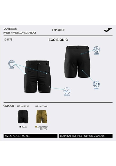 Joma Explorer Bermuda Black Erkek Siyah Şort Siyah