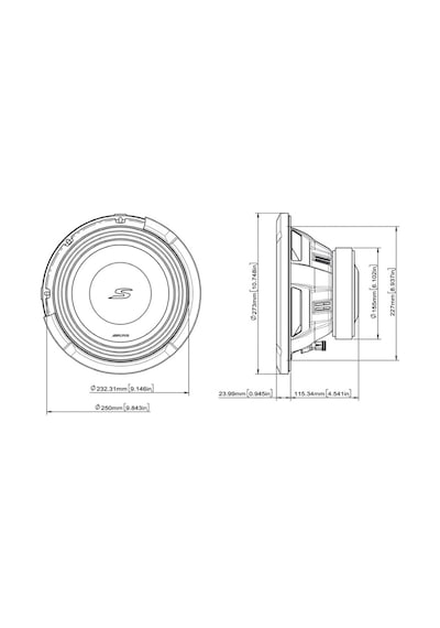 S2-w10d4 25 Cm 10 S-serisi Dvc Subwoofer, 600w Rms / 1800w Peak, 4+4 Ohm, H.a.m.r. Surround, Güçlü Bass Hoparlör