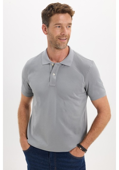 Tudors Erkek Slim Fit Dar Kesim Premium Seri %100 Pamuk Yumuşak Dokulu Merserize Gri Polo Yaka Tişört-51560 Tudors Erkek Slim Fit Dar Kesim Premium Seri %100 Pamuk Yumuşak Dokulu Merserize Gri Polo Yaka Tişört-51560