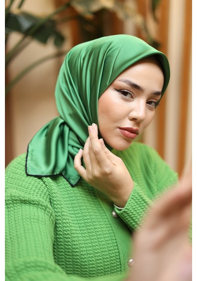 Silk Home Düz Micro Saten Eşarp 28013-14 Siyah