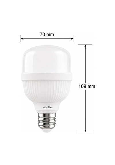 Ecolite 17w Led Jumbo Ampul 3000k Sarı Işık 1750 Lümen 112w Eşdeğ