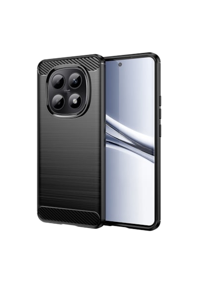 Microcase Redmi Note 15 Pro Plus 5g / Xiaomi Poco M8 Pro İle Uyumlu Brushed Carbon Fiber Silikon Kılıf - Siyah Al3332